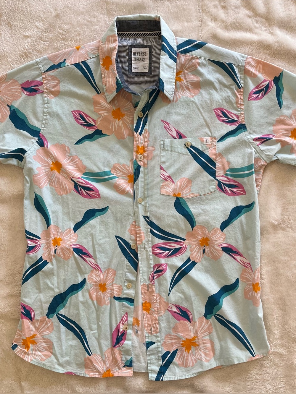 Men’s Reverse Threads Hawaiian Shirt sz L